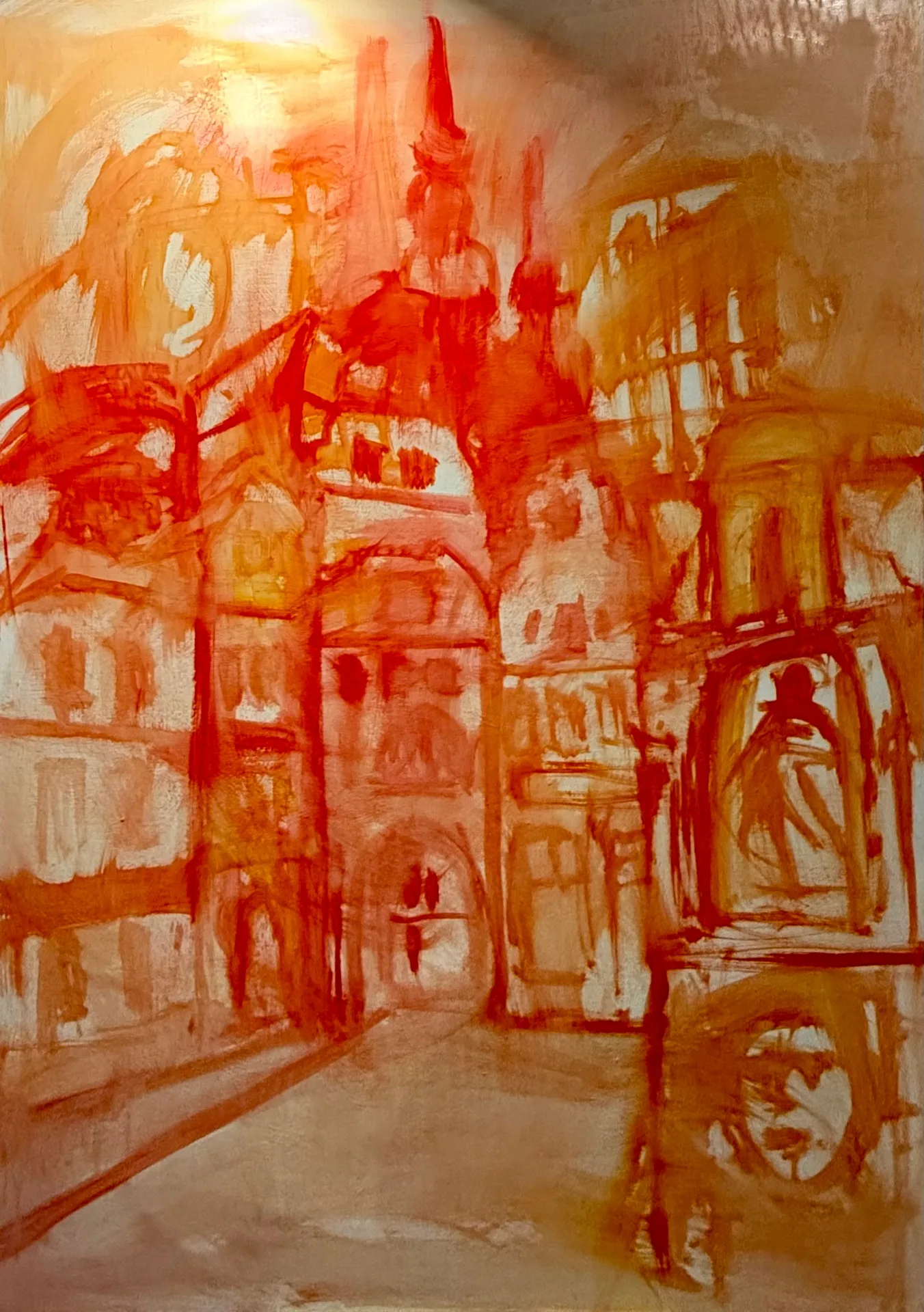 What the suitcase couldn't hold — Red underpainting